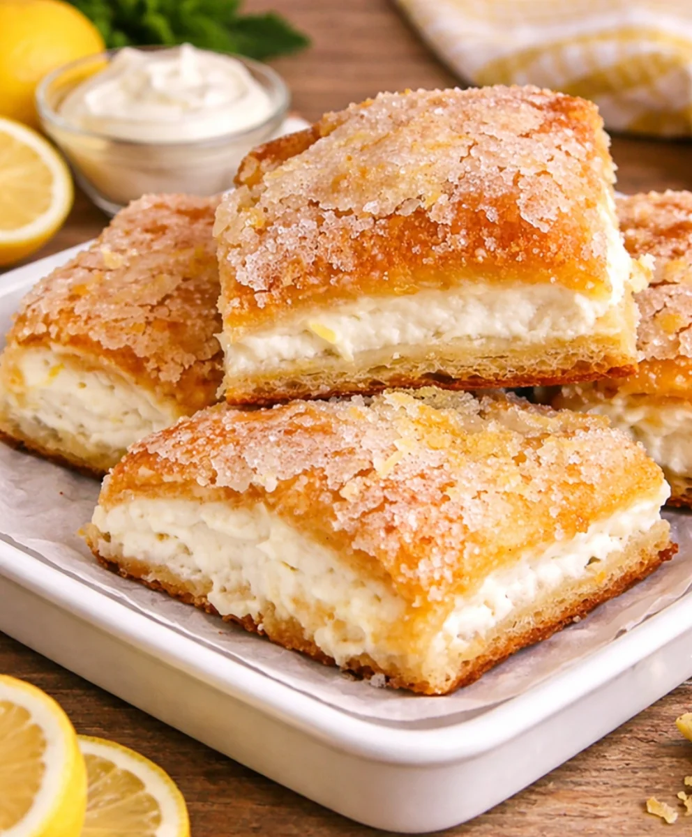 Cooling Lemon Cream Cheese Bars Homemade lemon cream cheese bars cooling on a rack