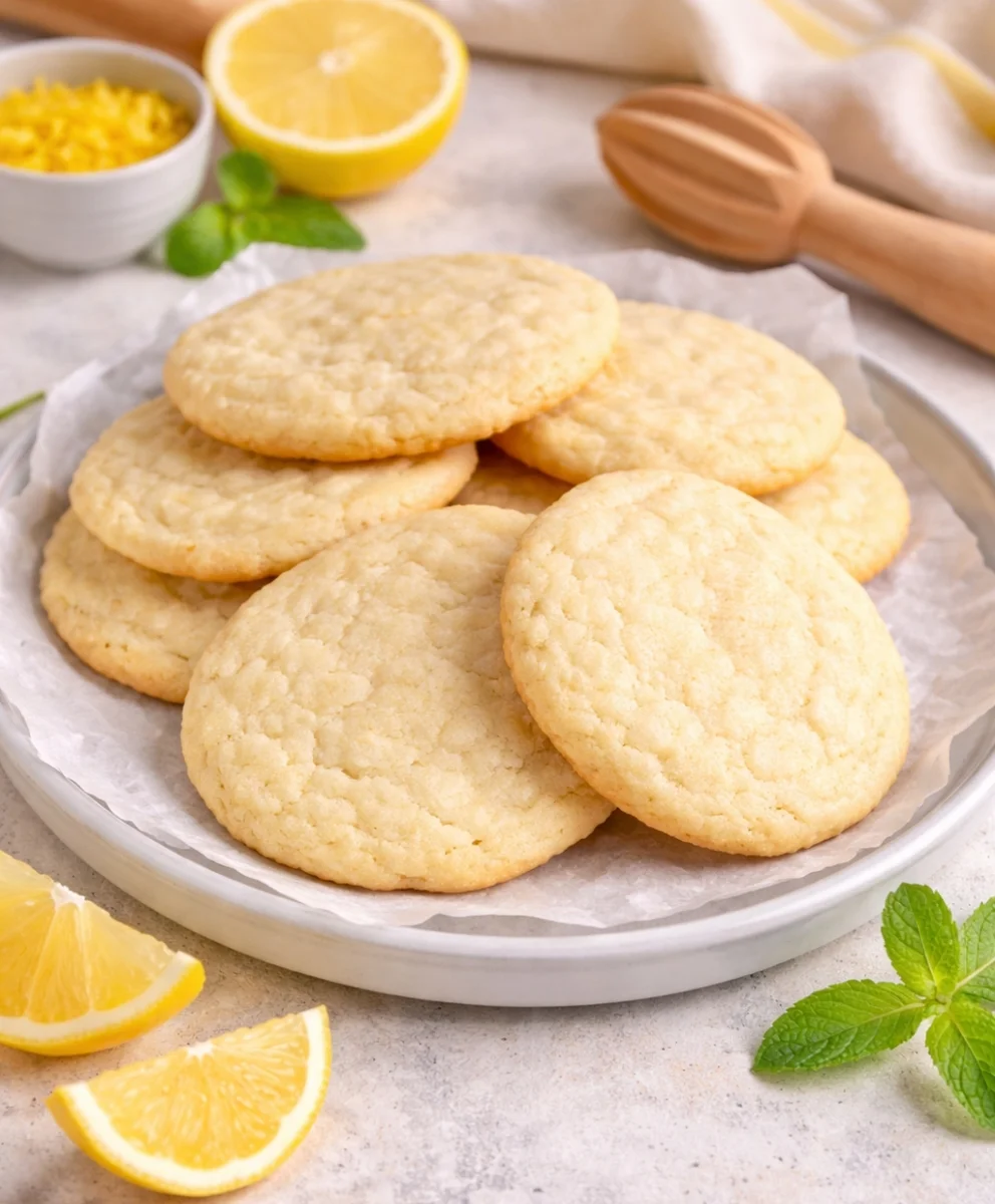 Dough balls ready for baking into Meyer Lemon Cookies