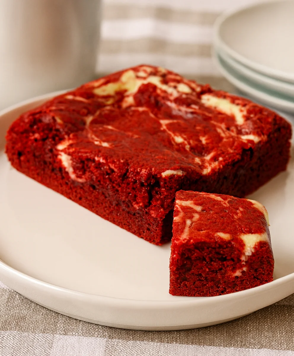 Easy Red Velvet Cheesecake Brownie Recipe Made with Box Cake Mix