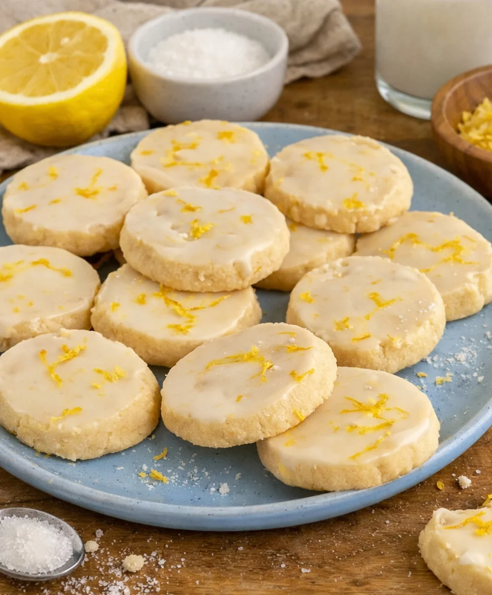 Ingredients for Slice and Bake Lemon Shortbread Cookies