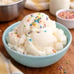 Homemade Snow Ice Cream in a Bowl with Sprinkles