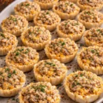 Delicious Spicy Sausage & Cheese Tarts fresh from the oven